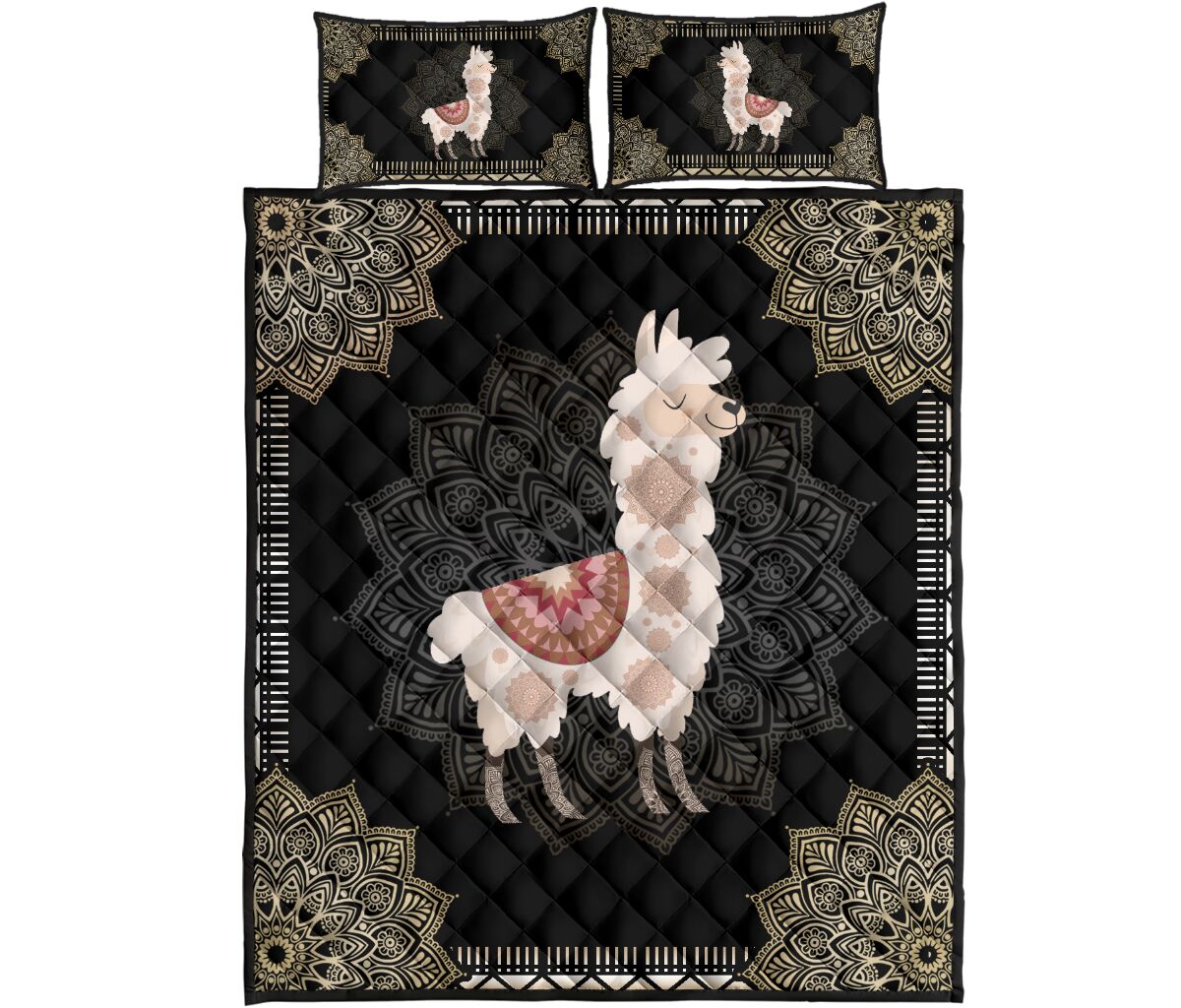 Llama Quilt Bed Set 19 - Love Quilt Bedding Set