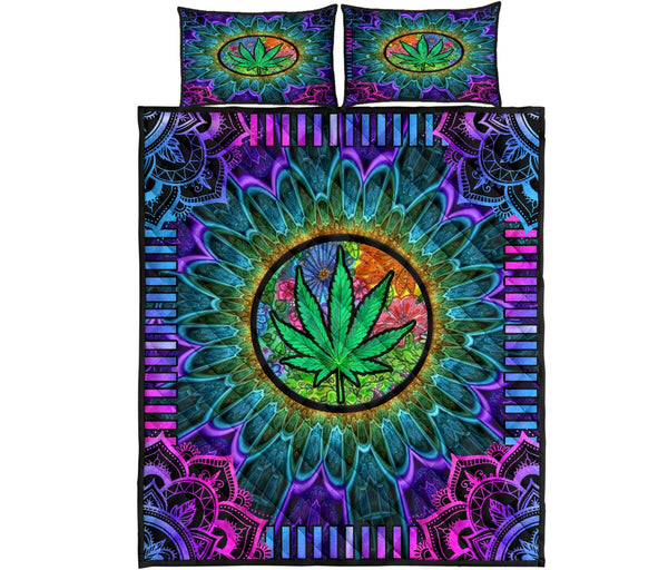 Sunflower Cannabis - Bed Set - Love Quilt Bedding Set