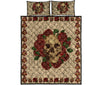 Rose - Skull - Quilt Bed Set 39 - Love Quilt Bedding Set