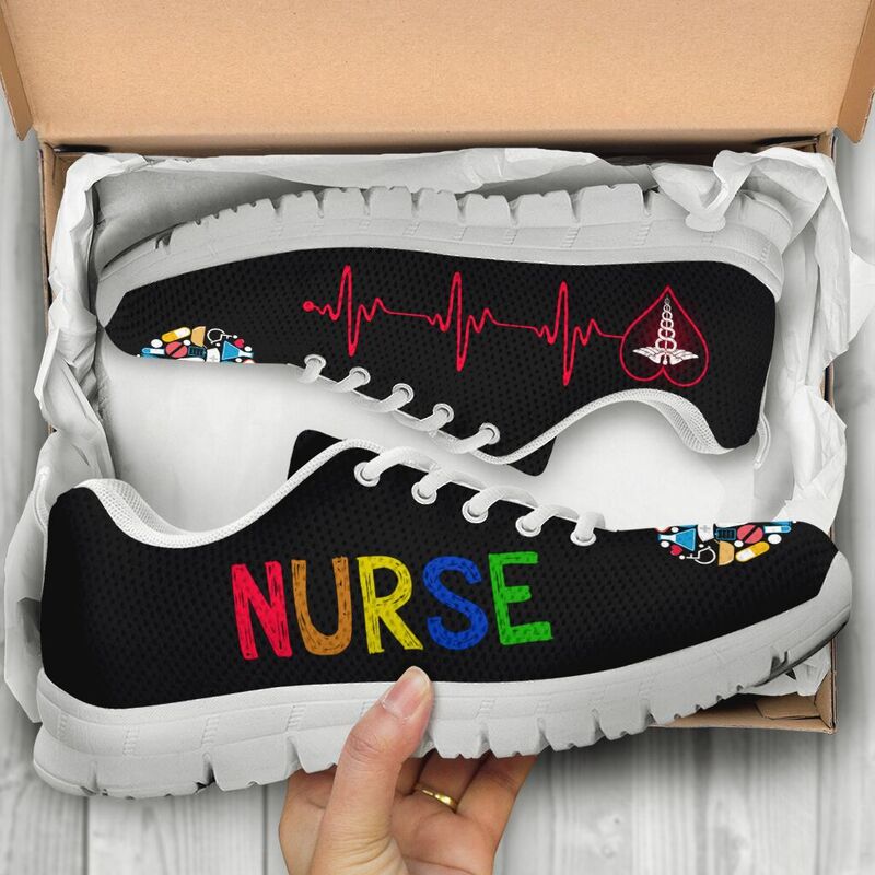 Nurse Heart Icon Shoes Sneakers, Running Shoes, Shoes For Women, Shoes For Men, Custom Shoes- Love Sneakers