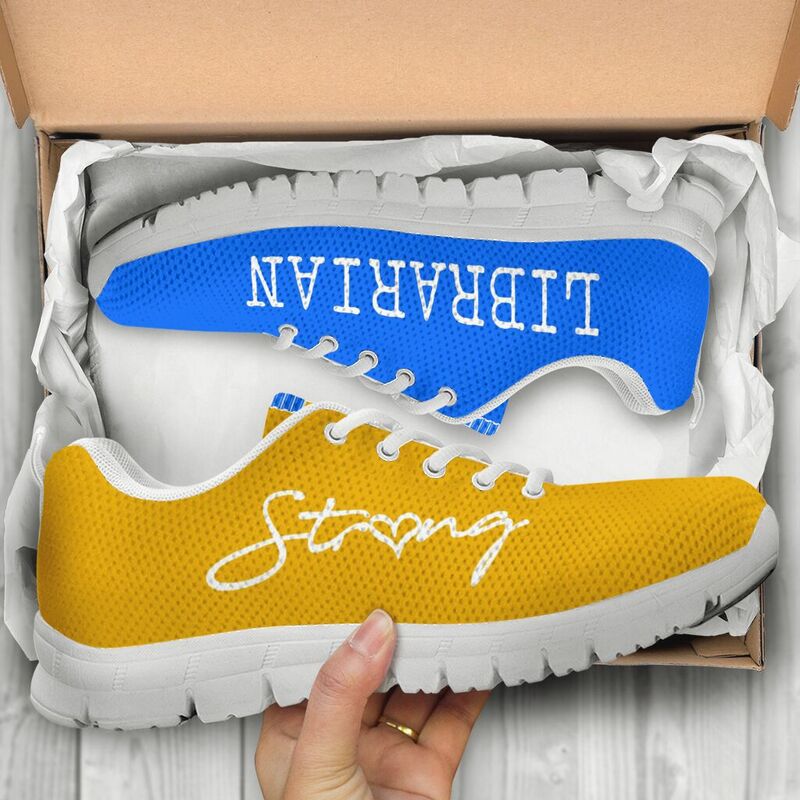 Librarian Strong Blue Gold Kd Sneakers, Running Shoes, Shoes For Women, Shoes For Men, Cust- Love Sneakers