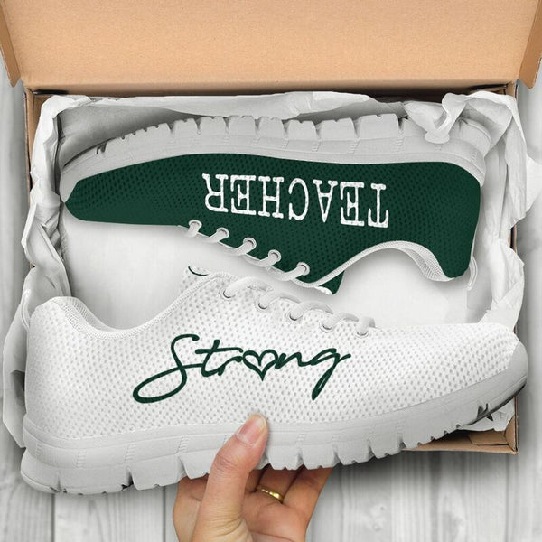 Teacher Dark Green White Kd Sneakers, Running Shoes, Shoes For Women, Shoes For Men, Custom - Love Sneakers