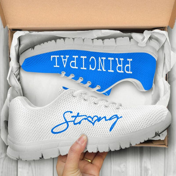 Principal Strong Blue White Sneakers, Runni- Love Sneakers