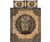 Owl Kraft Style Quilt Bed Set - Love Quilt Bedding Set