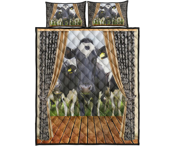 Cow Curtain - Bed Set - Love Quilt Bedding Set