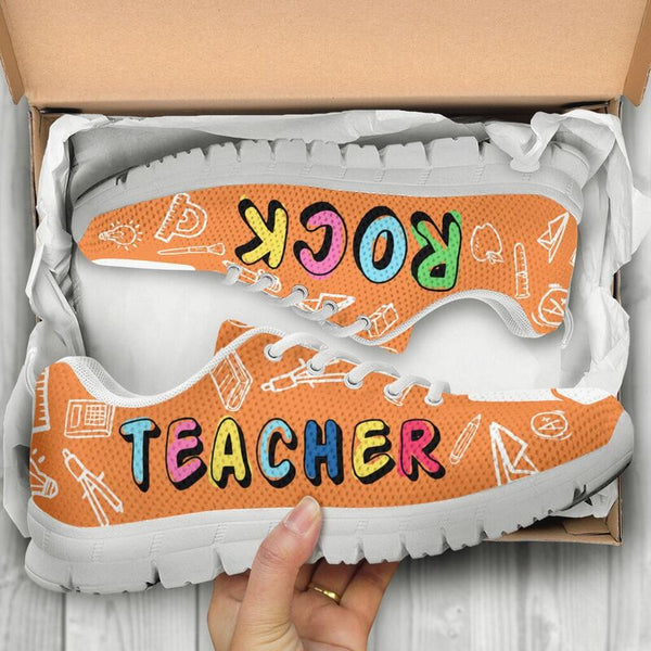 Teacher Rock Sneakers, Running Shoes, Shoes For Women, Shoes For Men, Custom Shoes, L- Love Sneakers