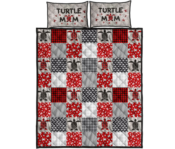 Turtle Pattern Style Quilt Bed Set - Love Quilt Bedding Set