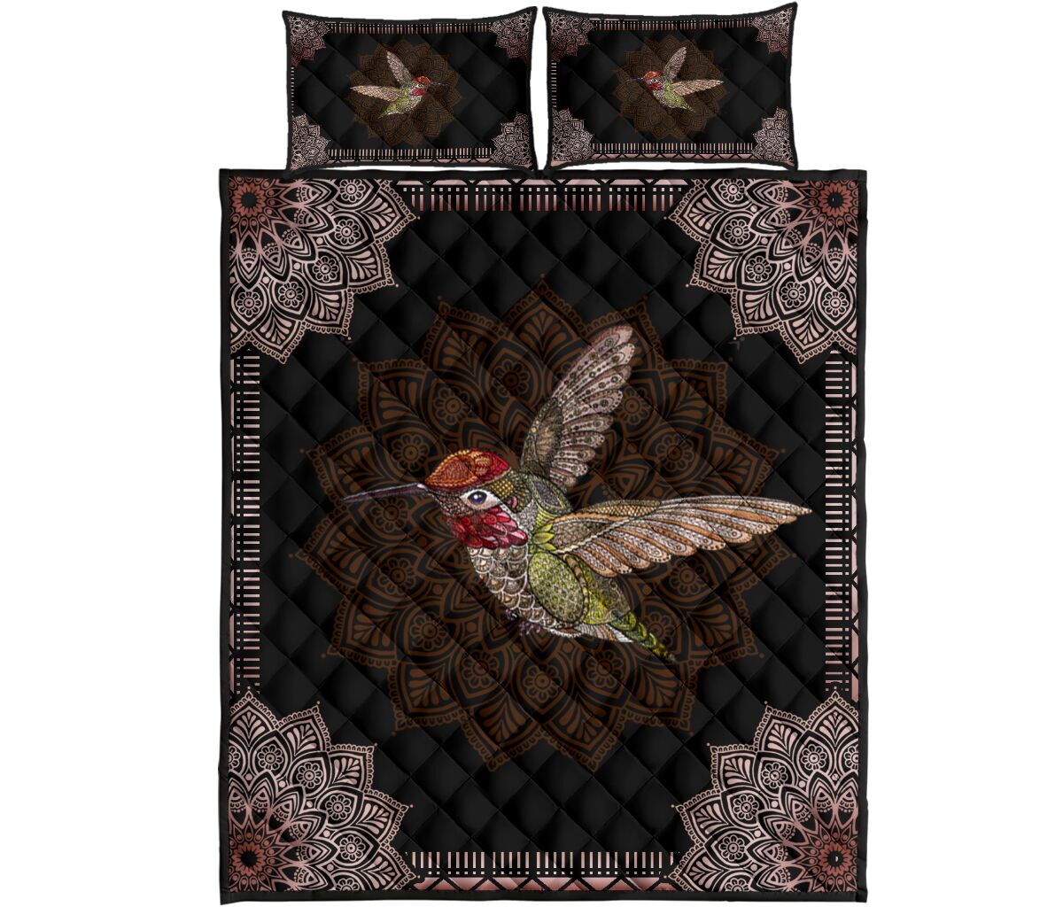 Humming Birds Quilt Bed Set 55 - Love Quilt Bedding Set
