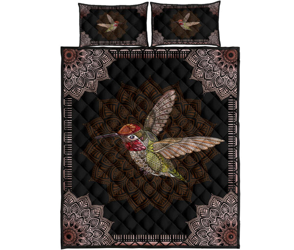 Humming Birds Quilt Bed Set 55 - Love Quilt Bedding Set