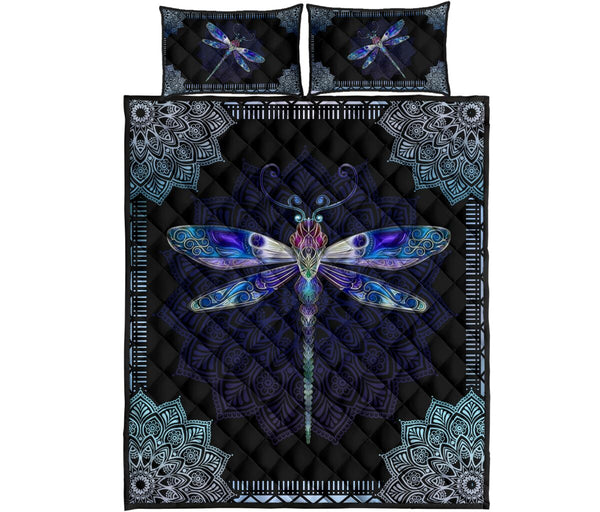 Dragonfly Quilt Bed Set 20 - Love Quilt Bedding Set