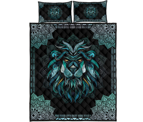 Lion Quilt Bed Set 65 - Love Quilt Bedding Set