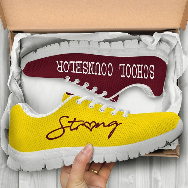 School Counselor Maroon Gold Kd Sneakers, Runni- Love Sneakers