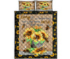 Bee Sunflower Quilt Bed Set - Love Quilt Bedding Set