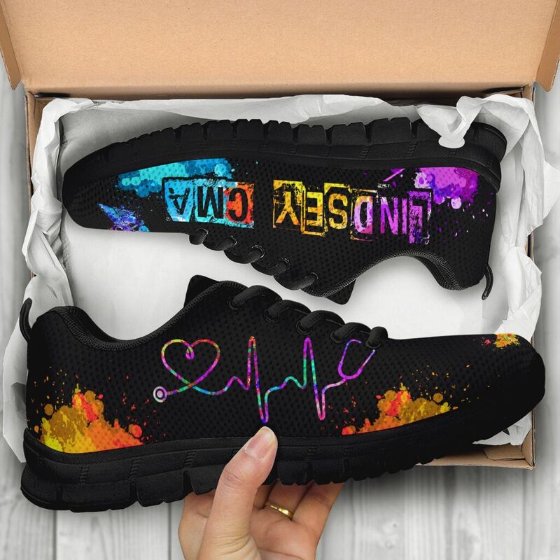 Lindsey Cma Art Heart Beat Kd Sneakers, Running Shoes, Shoes For Women, Shoes For Men, Cust- Love Sneakers