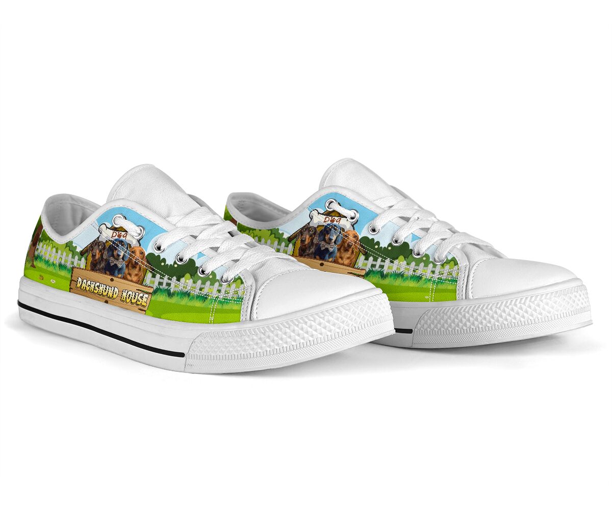 Dachshund House - Low Top Shoe - Love Love Top Shoes