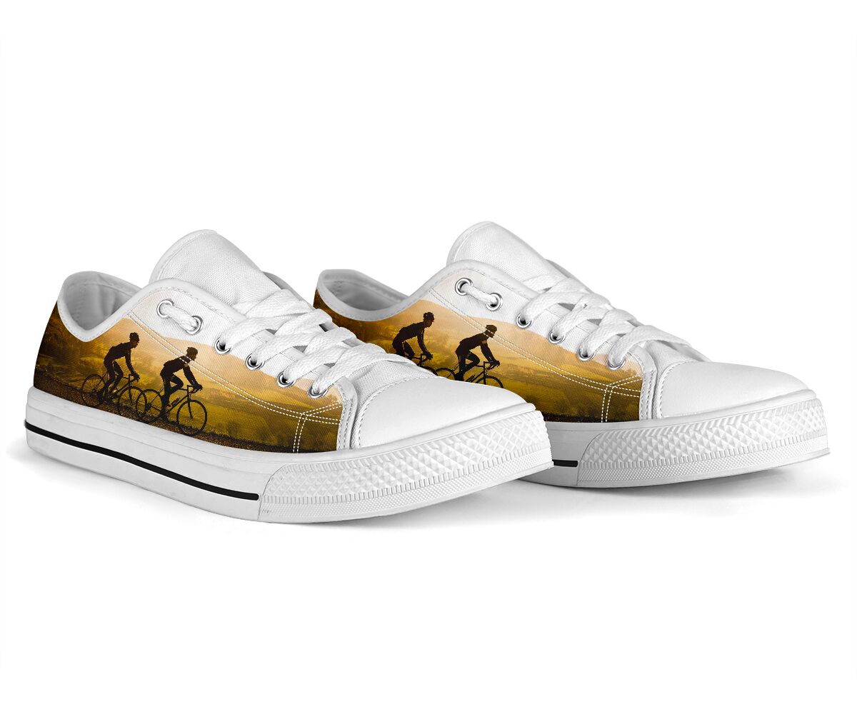 Cycling Together - Low Top Shoe - Love Love Top Shoes
