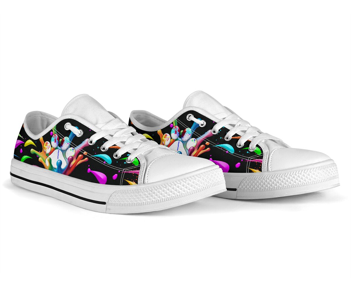 Dog Mom Color Splash - Low Top Shoe - Love Love Top Shoes