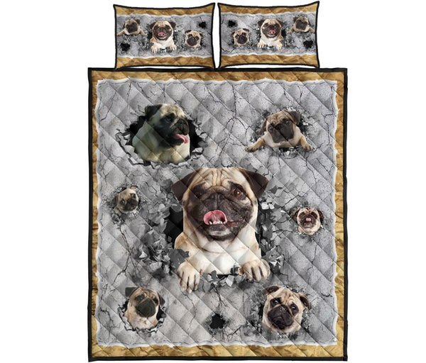 Pug Broken Hole - Bed Set - Love Quilt Bedding Set