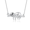 Sloth Necklace Sterling Silver Cute Animal Pendant Necklace Jewelry Birthday Gifts for Women Girls