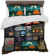 Camping Happy Campers Tents QBS Decoration Quilt Bedding Set Decoration Twin/Queen/King Size Bedding