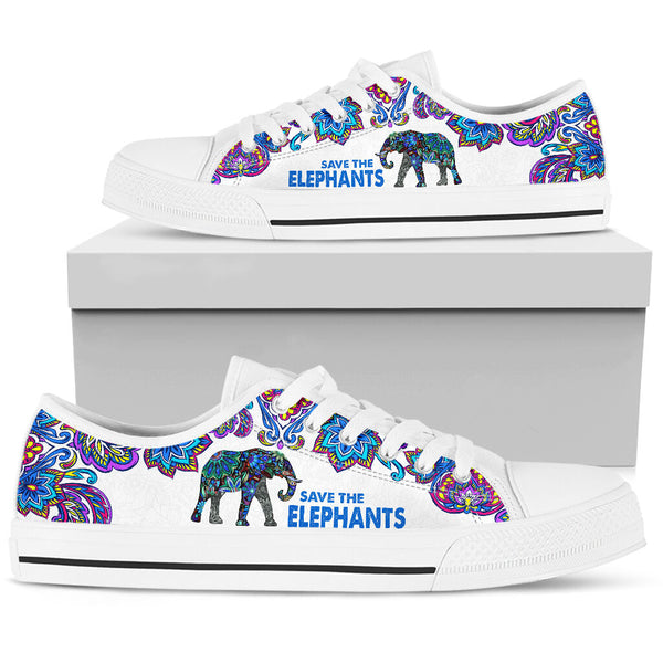 Save The Elephants Low Top Shoes