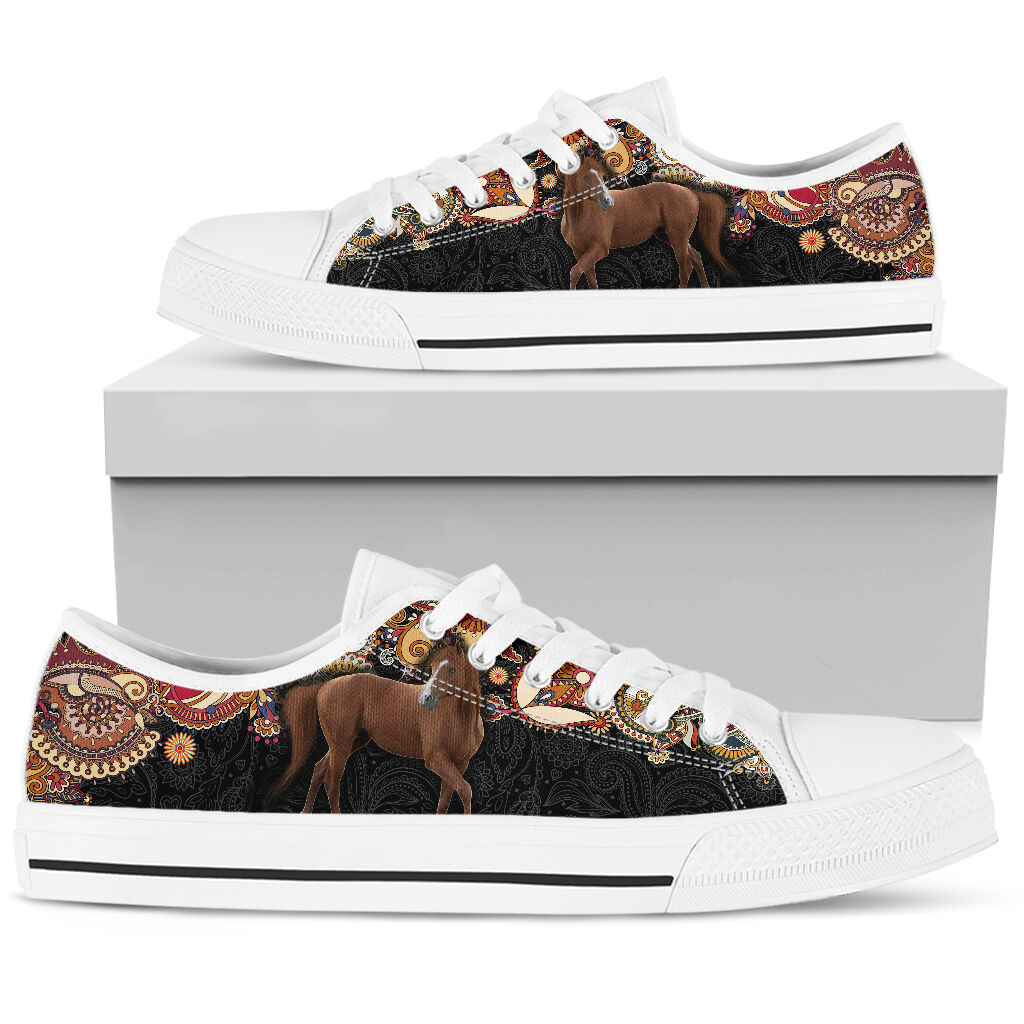 Horse Paisley Color Low Top  Shoes