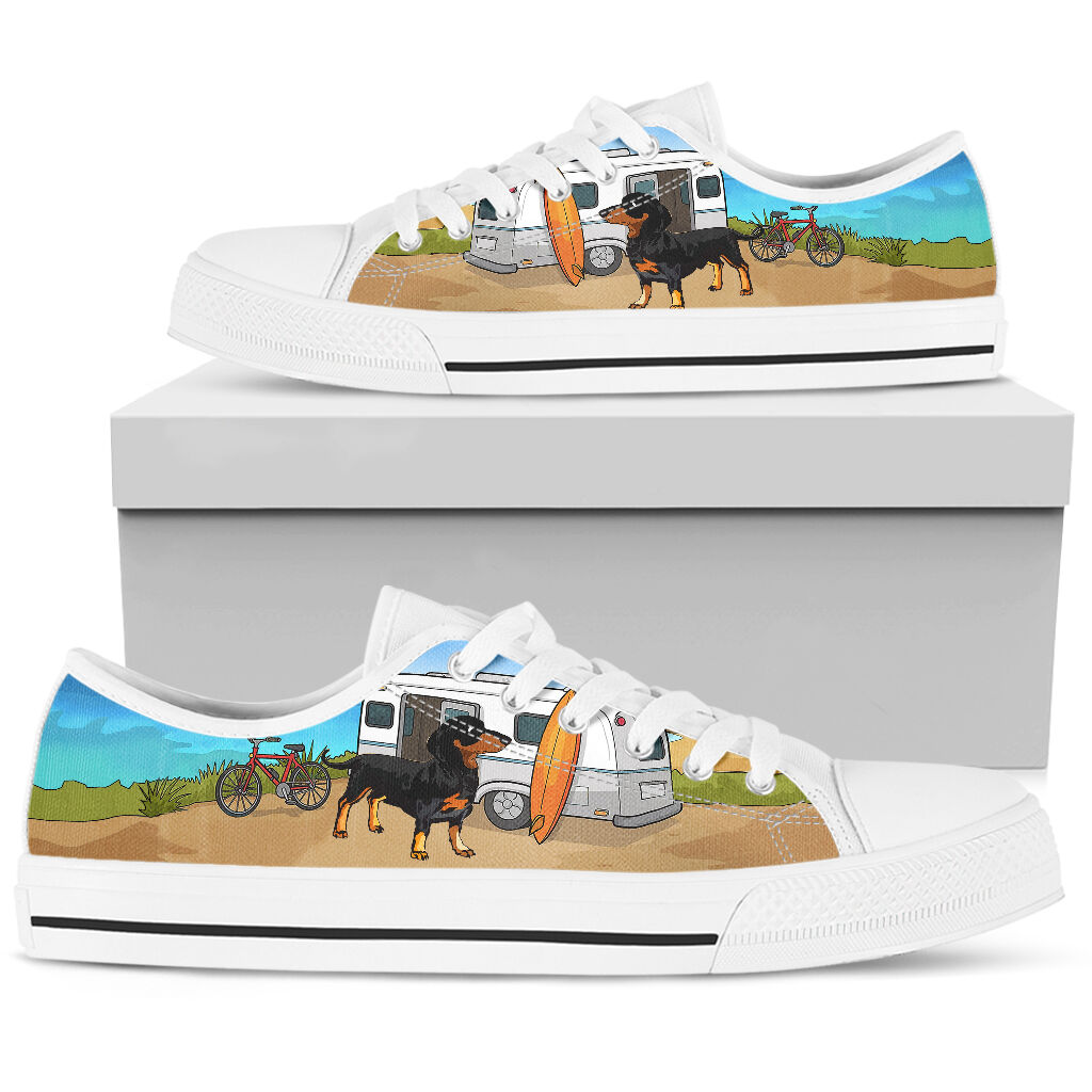 Dachshund And Camper Home- Low Top Shoe - Love Low Top Shoes
