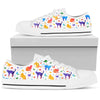 Cat Watercolor Silhouette Low Top Shoes