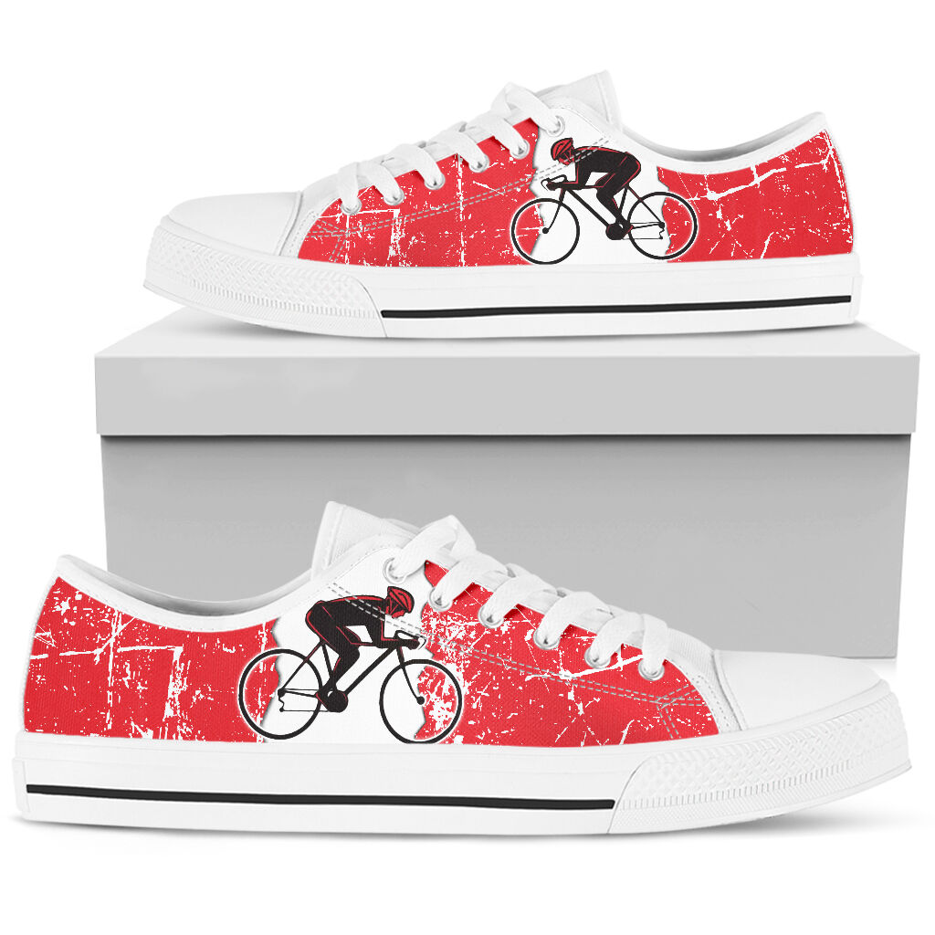Cycling Red White - Low TopShoe - Love Love Top Shoes
