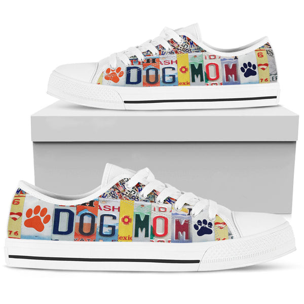 Dog Mom Low Top License Plates Shoes