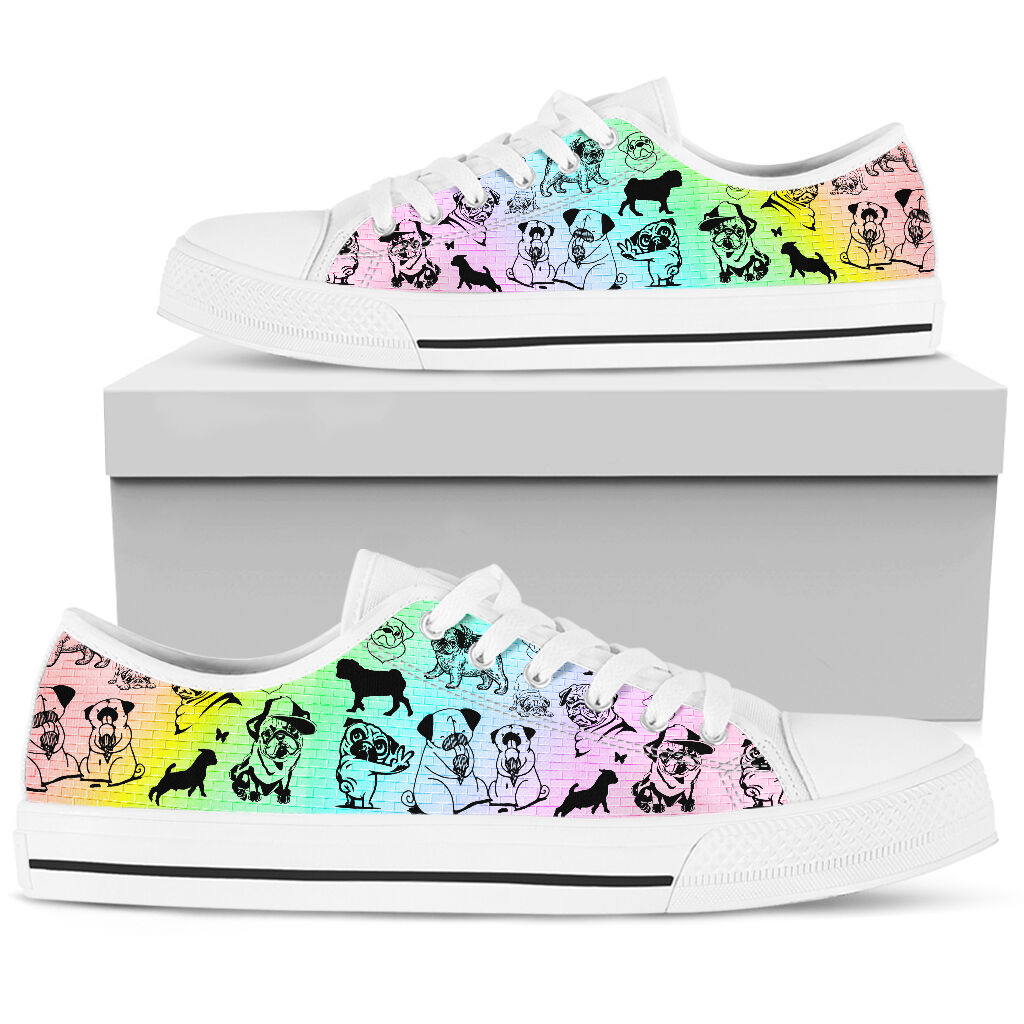 Pug Light Color - Low Top Shoe - Love Love Top Shoes