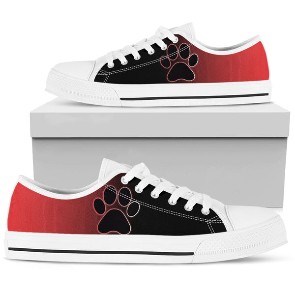 Dog Paw Gradient Halftone - Low Top Shoe - Love Love Top Shoes