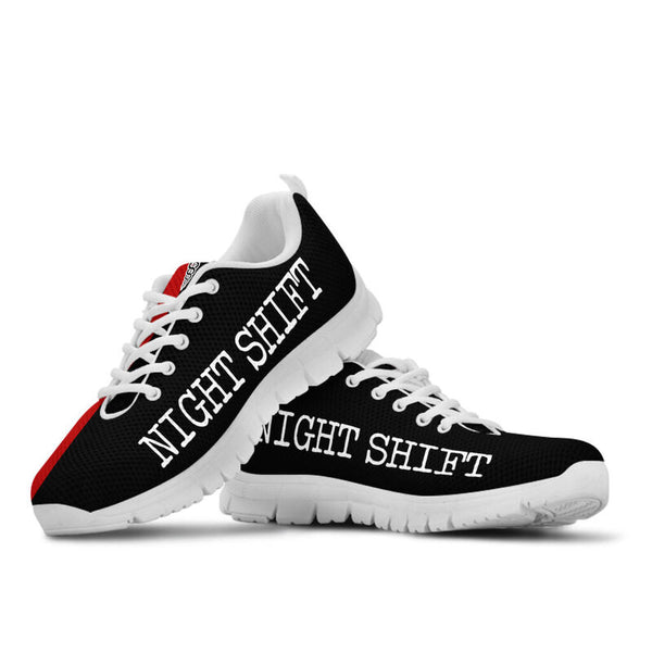 Night Shift Strong Black Red Sneakers, Running Shoes, Shoes For Women, Shoes For Men, Custo- Love Sneakers