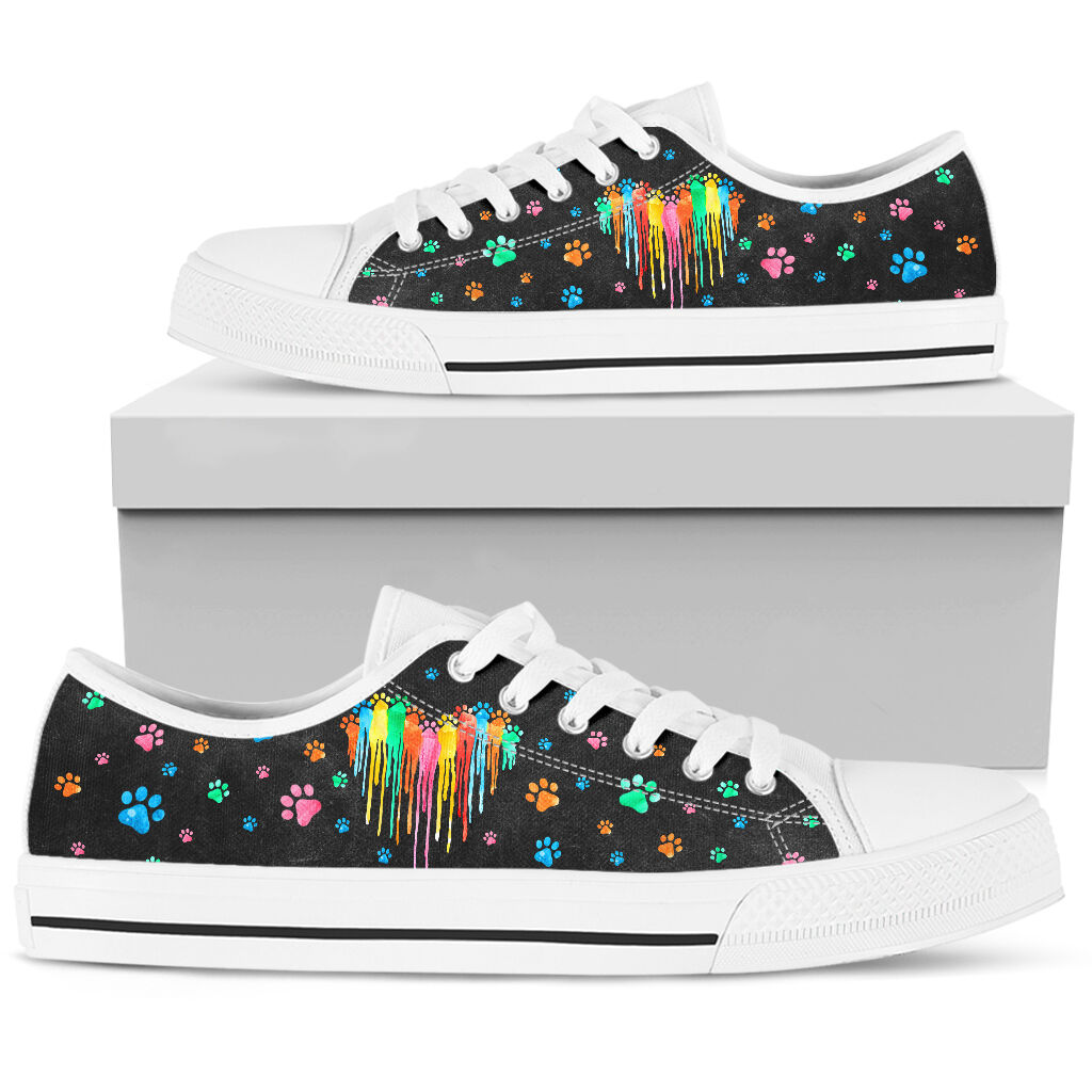 Dog Mom Colorful Dripping - Low Top Shoe - Love Love Top Shoes