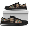 Dragonfly Henna Paisley Low Top Black Shoes