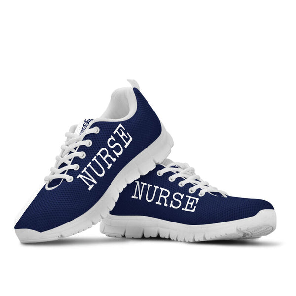 Nurse-strong Navy - White Sneakers, Running Shoes, Shoes For Women, Shoes For Men, Custom Sh- Love Sneakers