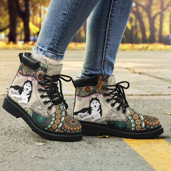 Husky Dog- Vintage Mandala Asboot Kd - Love All Season Boots