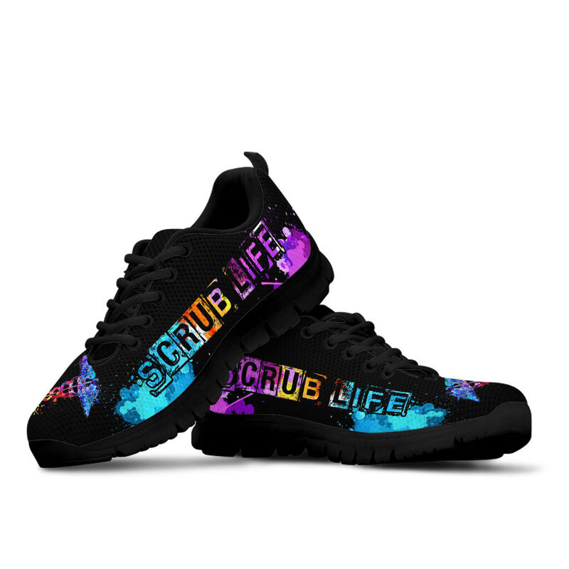 Scrub Life -art Heartbeat Sneakers, Runni- Love Sneakers