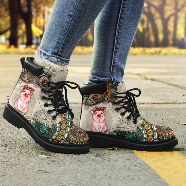 Pig - Vintage Mandala Asboot Sky 2 - Love All Season Boots