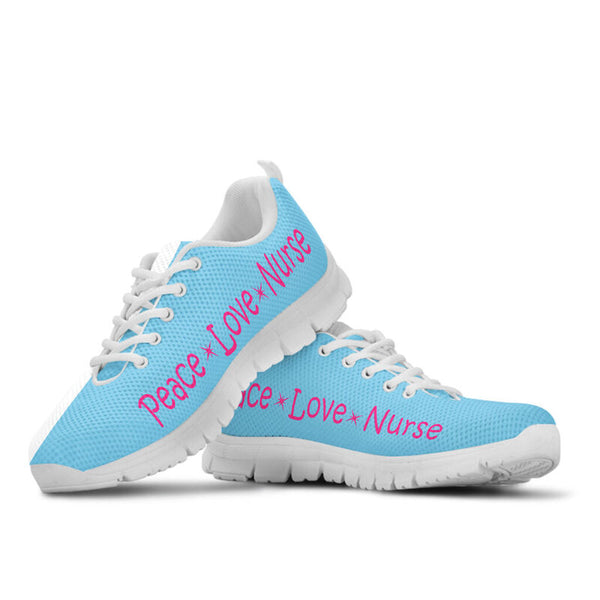 Peace Love Nurse Sneakers, Running Shoes, Shoes For Women, Shoes For Men, Custom Shoes, L- Love Sneakers