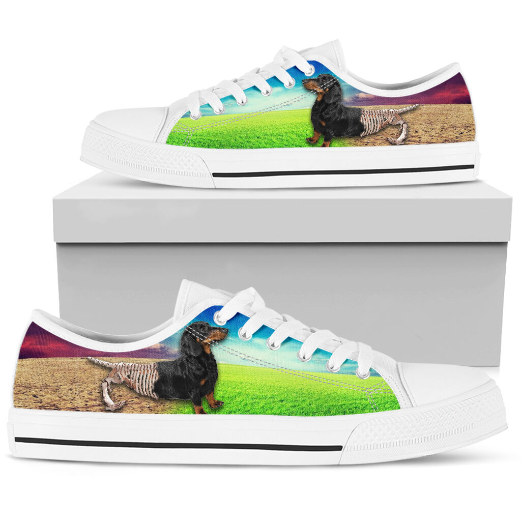 Dachshund Life And Death - Low Top Shoe - Love Love Top Shoes
