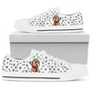 Dachshund Paw And Bone Pattern - Low Top Shoe - Love Love Top Shoes