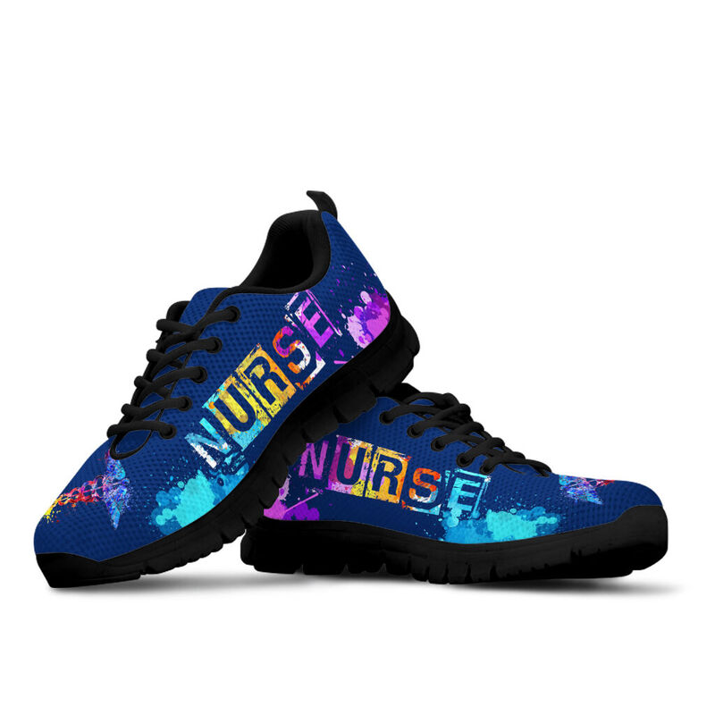 Nurse Art-heartbeat- Royal Blue Sneakers, Running Shoes, Shoes For Women, Shoes For Men, Cu- Love Sneakers
