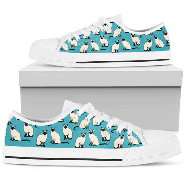 Siamese Cats Pattern Low Top -  Shoes