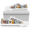 Bee Happy License Plates Low Top Shoes