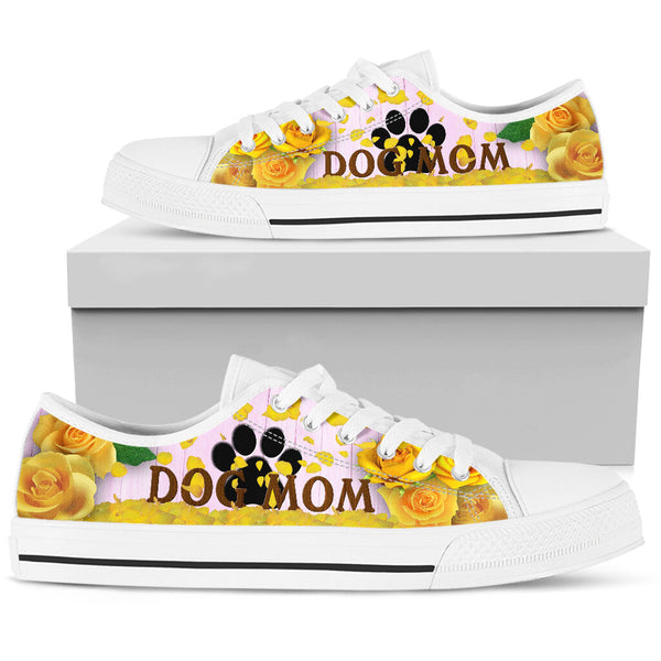 Dog Paw Rose Yellow - Low Top Shoe - Love Love Top Shoes