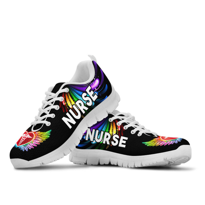 Nurse Wings Color Sneakers, Running Shoes, Shoes For Women, Shoes For Men, Custom Shoes, L- Love Sneakers
