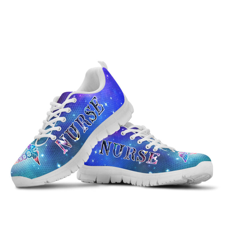 Galaxy Art Nurse Sneakers, Running Shoes, Shoes For Women, Shoes For Men, Custom Shoes, L- Love Sneakers