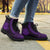 Owl Mandala Asboots Purple 2 - Love All Season Boots