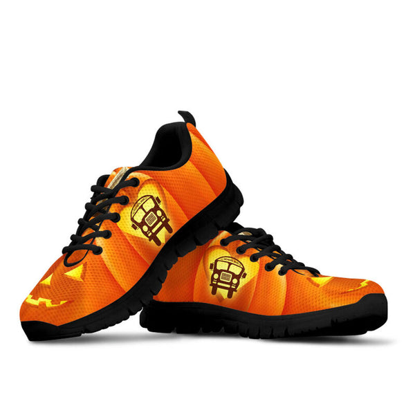 School Bus Pumpkin Shoes Sneakers, Runni- Love Sneakers
